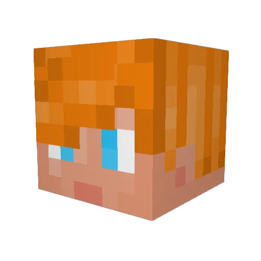 rupie_116 Minecraft avatar head, 3D render