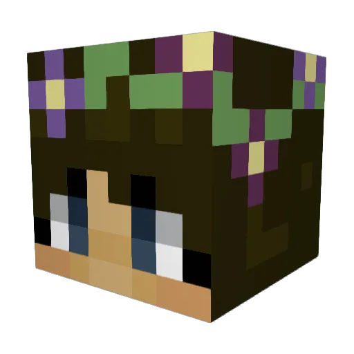 ruptur3ed Minecraft avatar head, 3D render