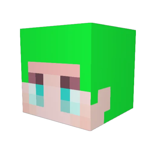 rupusan Minecraft avatar head, 3D render