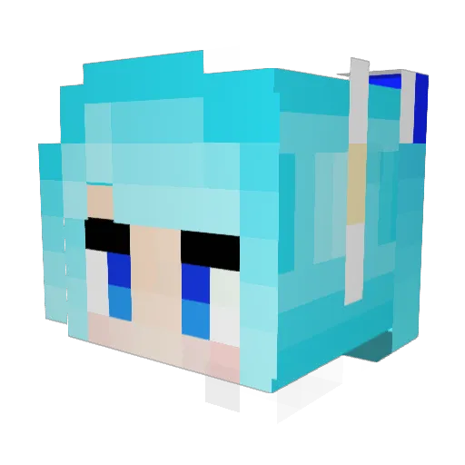 rurikamo Minecraft avatar head, 3D render