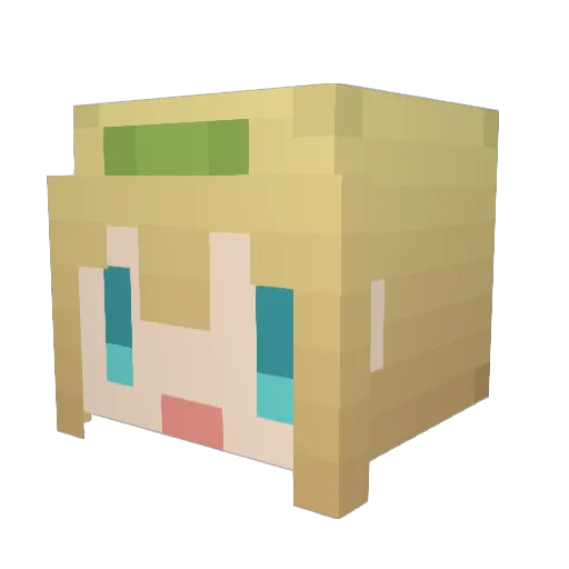 rurinoa Minecraft avatar head, 3D render
