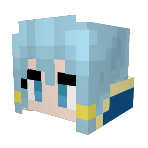rurkun Minecraft avatar head, 3D render