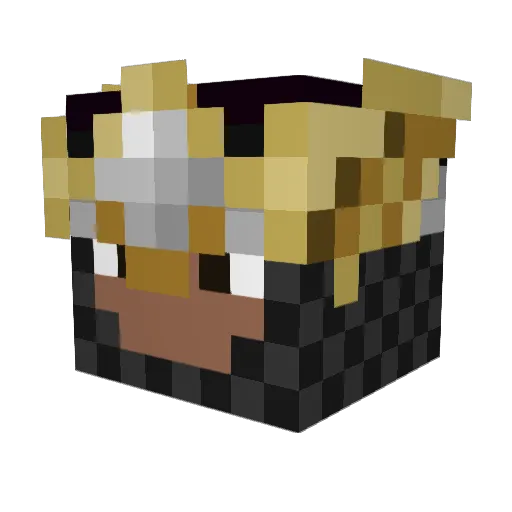 rurou21 Minecraft avatar head, 3D render