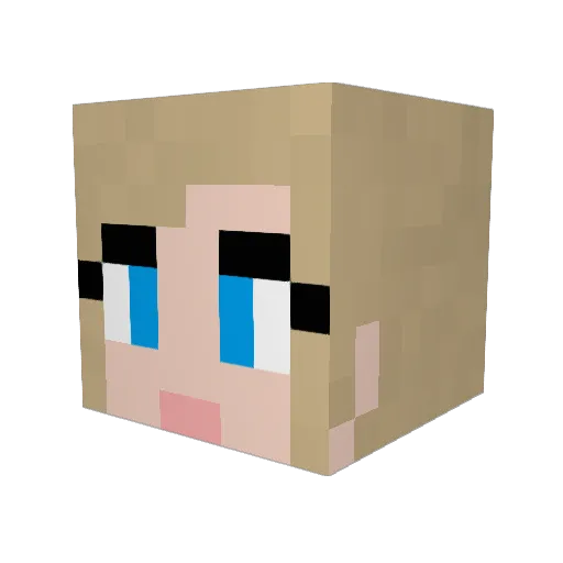 rursus Minecraft avatar head, 3D render