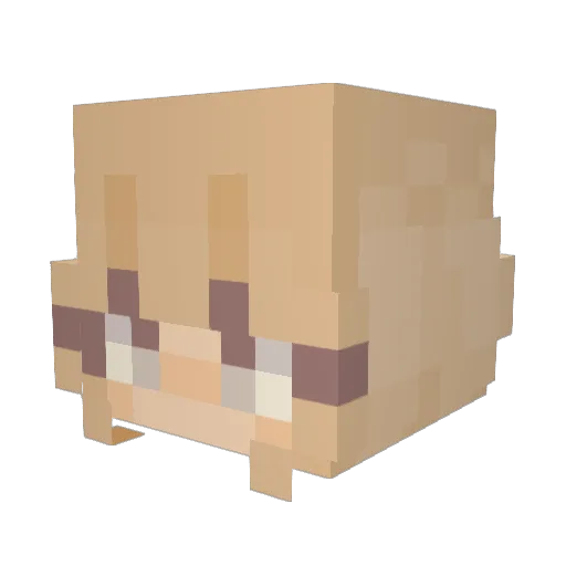 ruru0830 Minecraft avatar head, 3D render