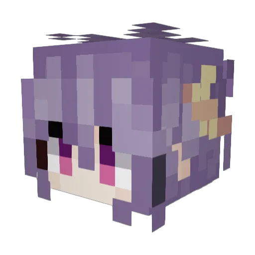 rururu1212 Minecraft avatar head, 3D render
