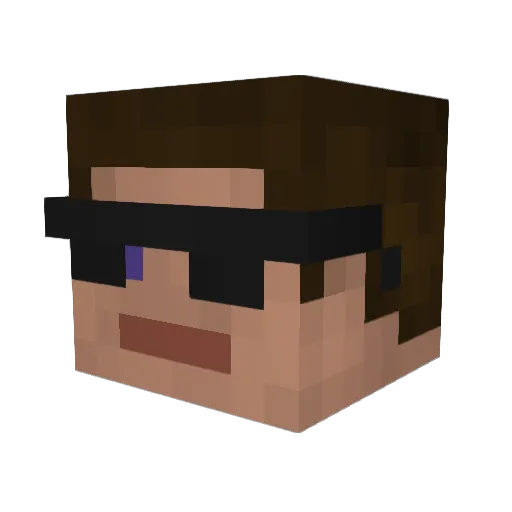 rushmen Minecraft avatar head, 3D render