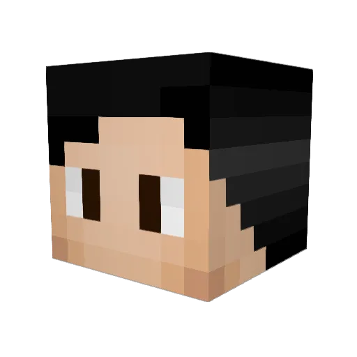 rusho Minecraft avatar head, 3D render