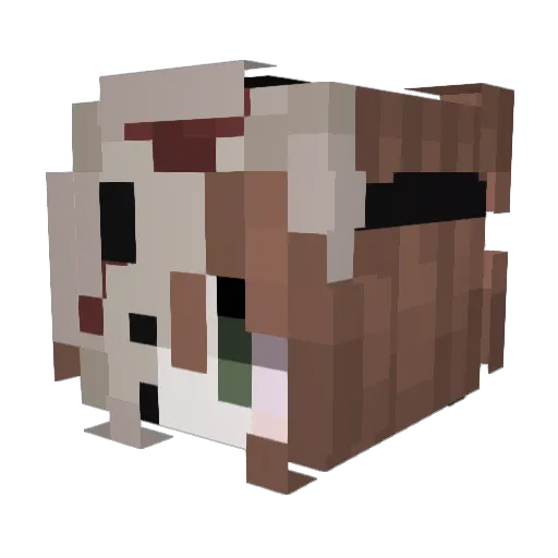 rusita Minecraft avatar head, 3D render