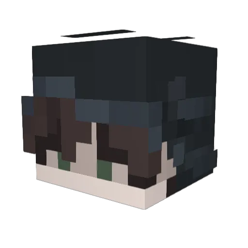 ruskeamonsteri Minecraft avatar head, 3D render