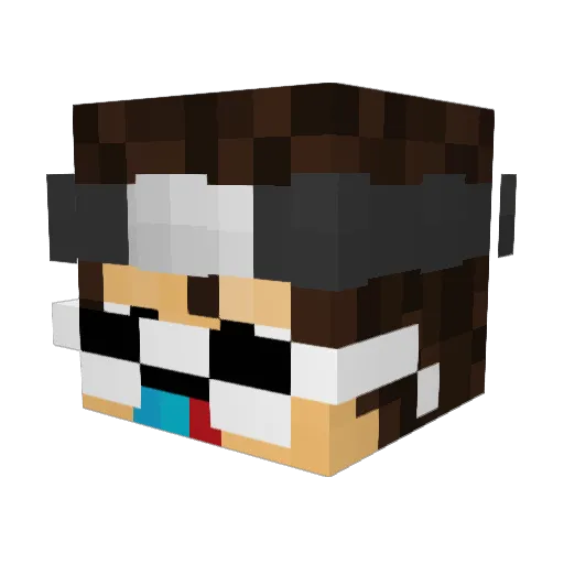 russaldo Minecraft avatar head, 3D render