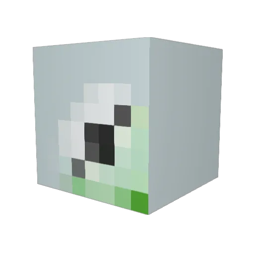 russellclarkk Minecraft avatar head, 3D render