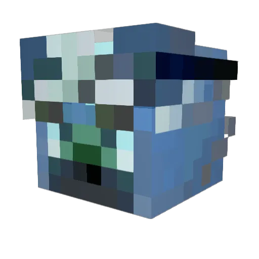 russellmk2 Minecraft avatar head, 3D render