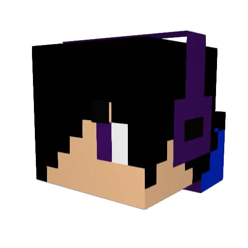 russellredfish Minecraft avatar head, 3D render