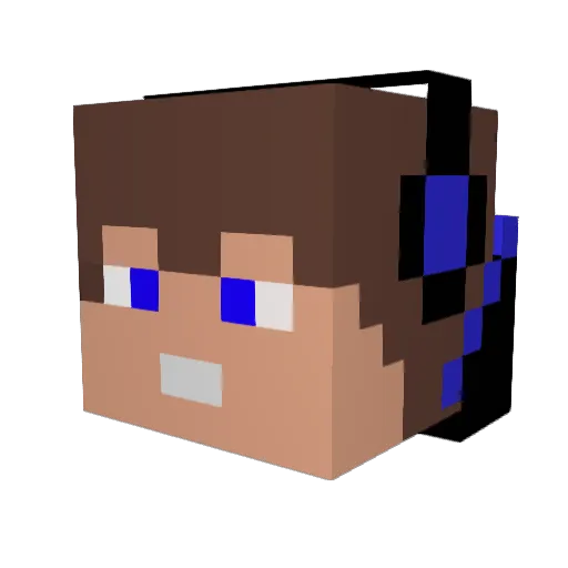russellstephens Minecraft avatar head, 3D render