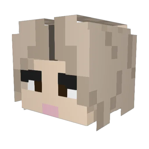 russkich Minecraft avatar head, 3D render