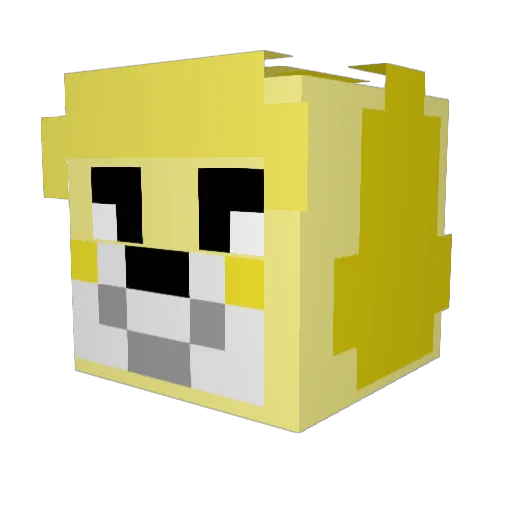 russolin Minecraft avatar head, 3D render