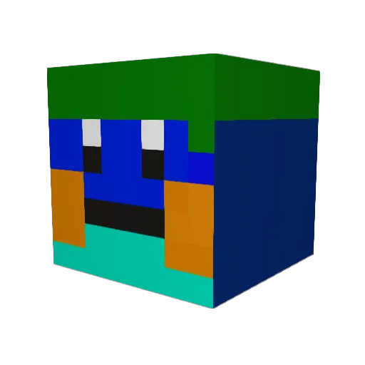 rusticphoenix Minecraft avatar head, 3D render