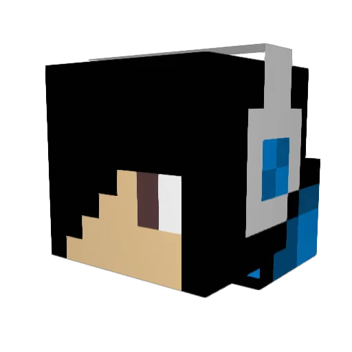 rustido Minecraft avatar head, 3D render