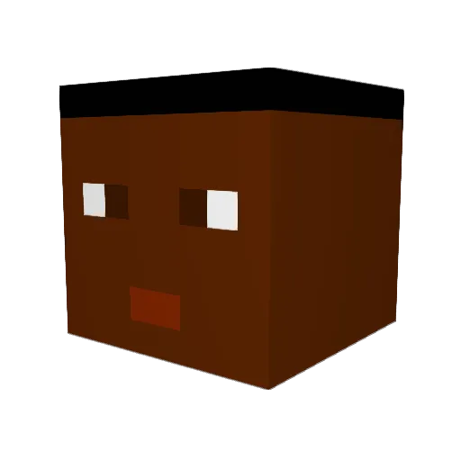 rusty112 Minecraft avatar head, 3D render