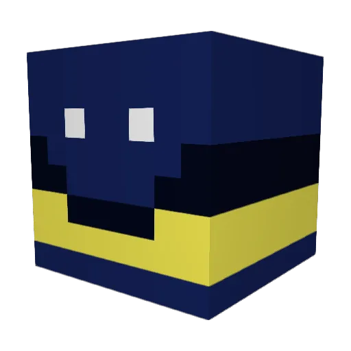 rustyGam1ng Minecraft avatar head, 3D render