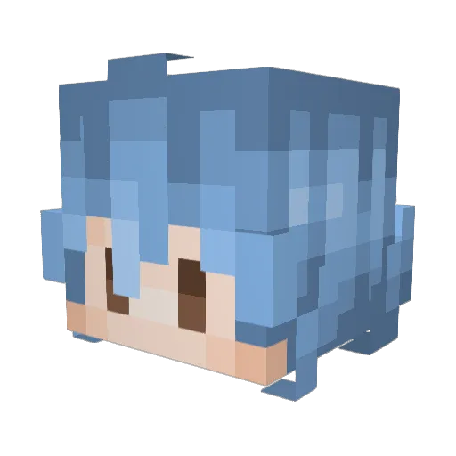 rusty_courage Minecraft avatar head, 3D render