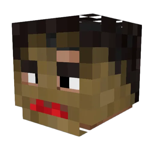 rustycomeback Minecraft avatar head, 3D render