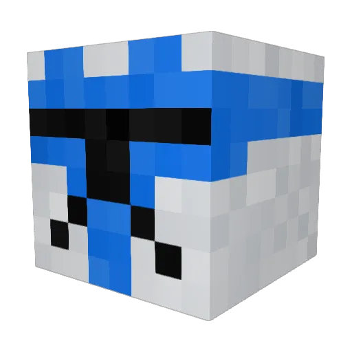 rustyplayes Minecraft avatar head, 3D render