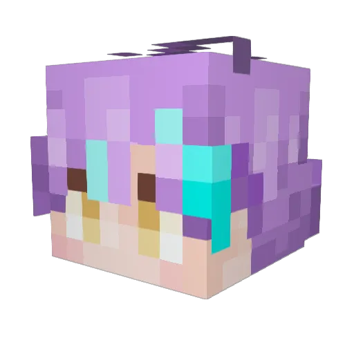 rusun2 Minecraft avatar head, 3D render