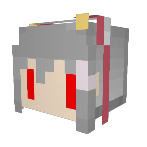 ruta_ Minecraft avatar head, 3D render