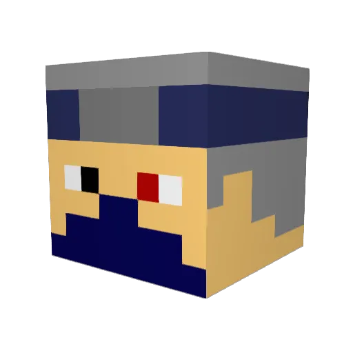 rute661 Minecraft avatar head, 3D render