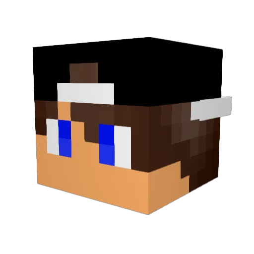 rutgerrv Minecraft avatar head, 3D render