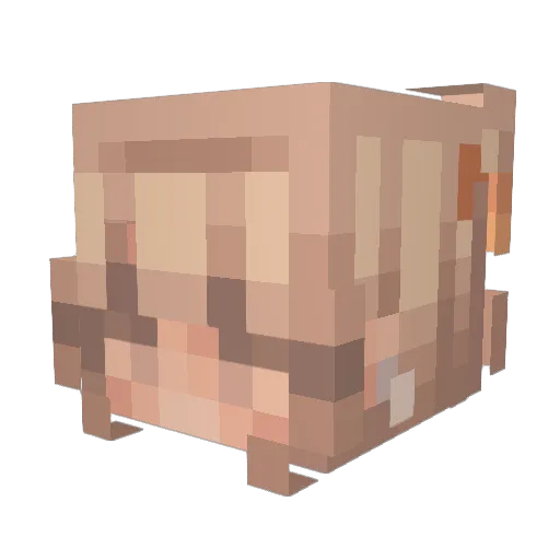 ruthiecrogers Minecraft avatar head, 3D render
