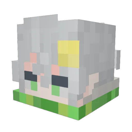 rutora_remon Minecraft avatar head, 3D render