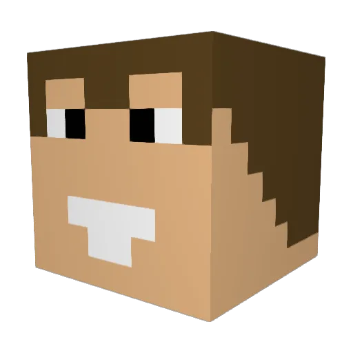 rutra_lewy Minecraft avatar head, 3D render