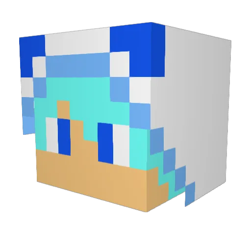 rutteru Minecraft avatar head, 3D render