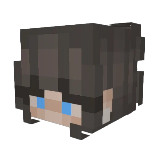 ruufuss Minecraft avatar head, 3D render