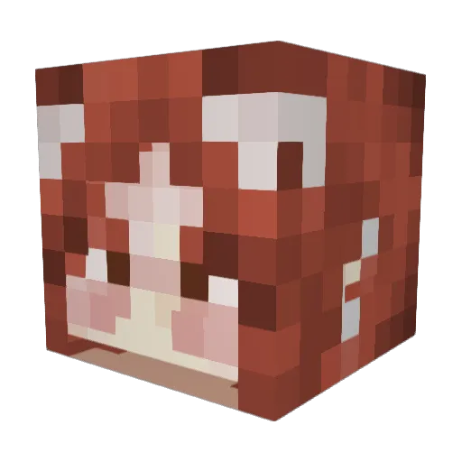 ruumiiyo Minecraft avatar head, 3D render