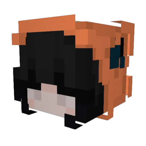 ruwnie Minecraft avatar head, 3D render