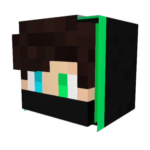 ruyweyu Minecraft avatar head, 3D render