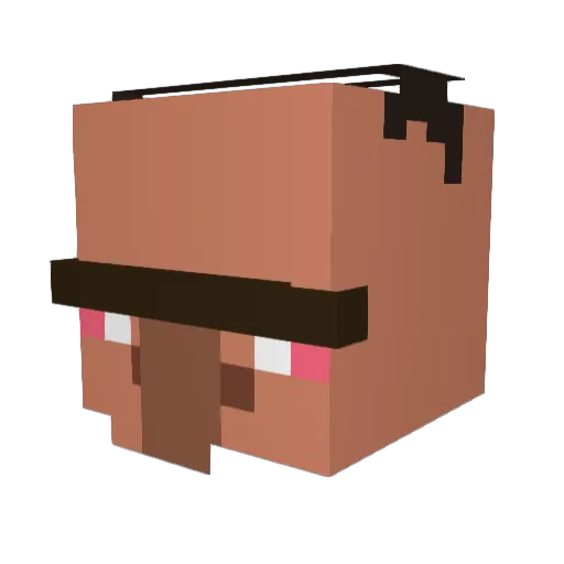 ruzji21 Minecraft avatar head, 3D render
