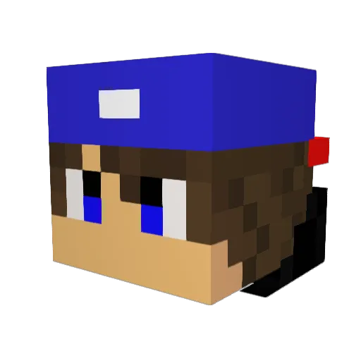 ruzkov2 Minecraft avatar head, 3D render