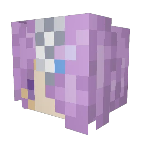 ruzmmr Minecraft avatar head, 3D render