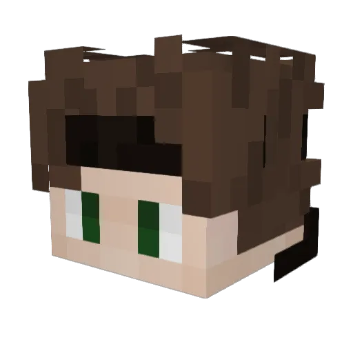 ruzzb Minecraft avatar head, 3D render