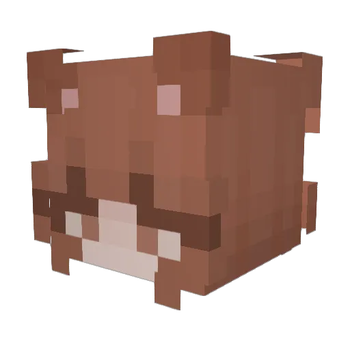 rveii Minecraft avatar head, 3D render
