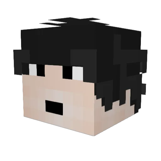rvg0001 Minecraft avatar head, 3D render