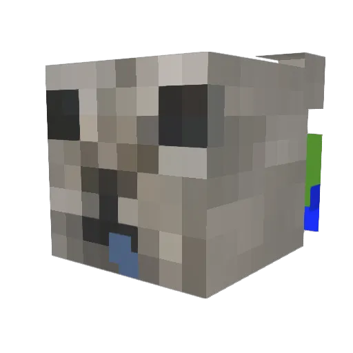rvk Minecraft avatar head, 3D render