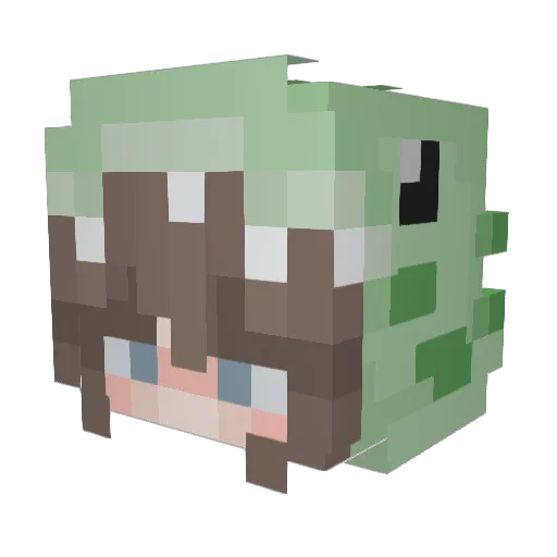 rvntarou Minecraft avatar head, 3D render
