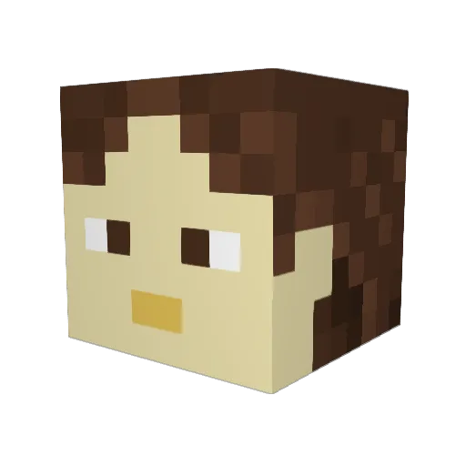 rvs1 Minecraft avatar head, 3D render