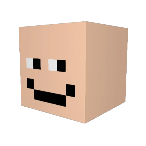 rvt74 Minecraft avatar head, 3D render